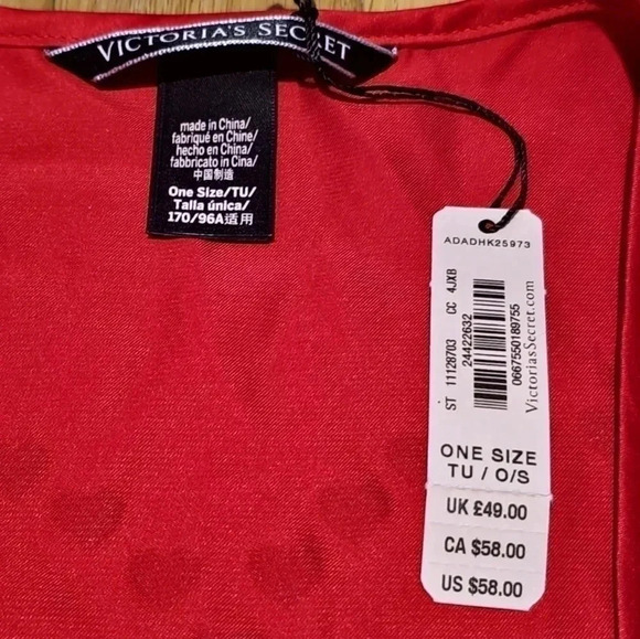 Victoria Secret‎ "Love" Kimono Robe - Red - Size OS - Picture 3 of 3